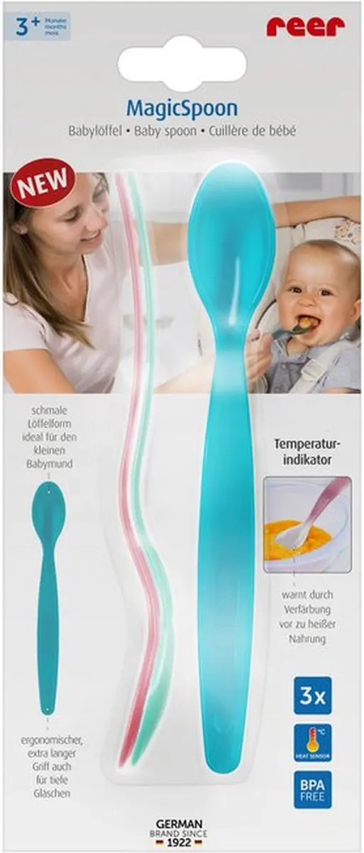 Reer Magic Spoon Babylepel 3 Stuks - Temperatuurindicatie - Gevarieerd