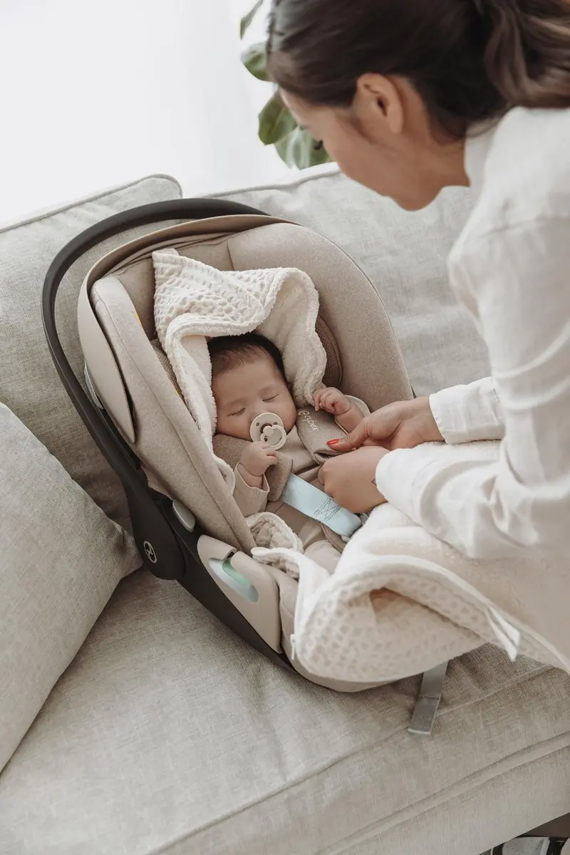 Meyco Baby Wafel Teddy Voetenzak Nature 40x82cm
