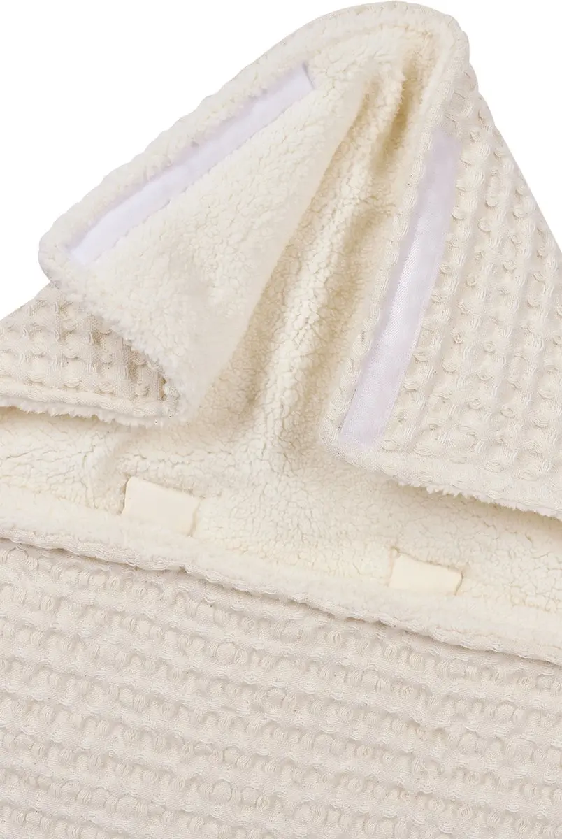 Meyco Baby Wafel Teddy Voetenzak Nature 40x82cm