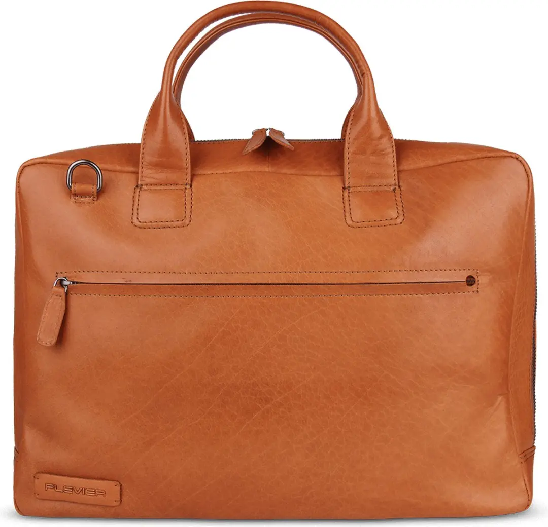 Plevier Onyx laptoptas 17-17.3 inch cognac.