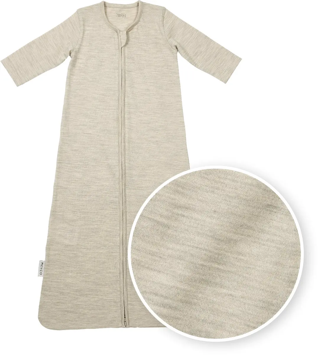 Meyco Merino Baby Slaapzak Sand Melange 80cm