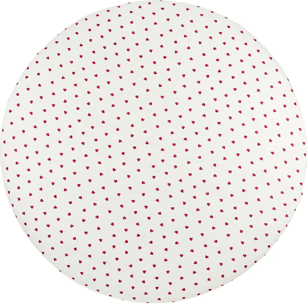 Meyco Baby Sweet Heart Hoeslaken Boxmatras Rond - 90/95cm - Wit/Rood