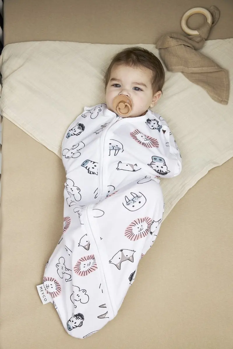 Meyco Baby Animal Inbakerslaapzak 70cm - 0.3 TOG - Multicolor