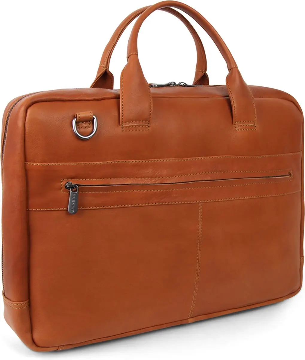 Plevier Lloyd laptoptas 17-17.3 inch cognac.