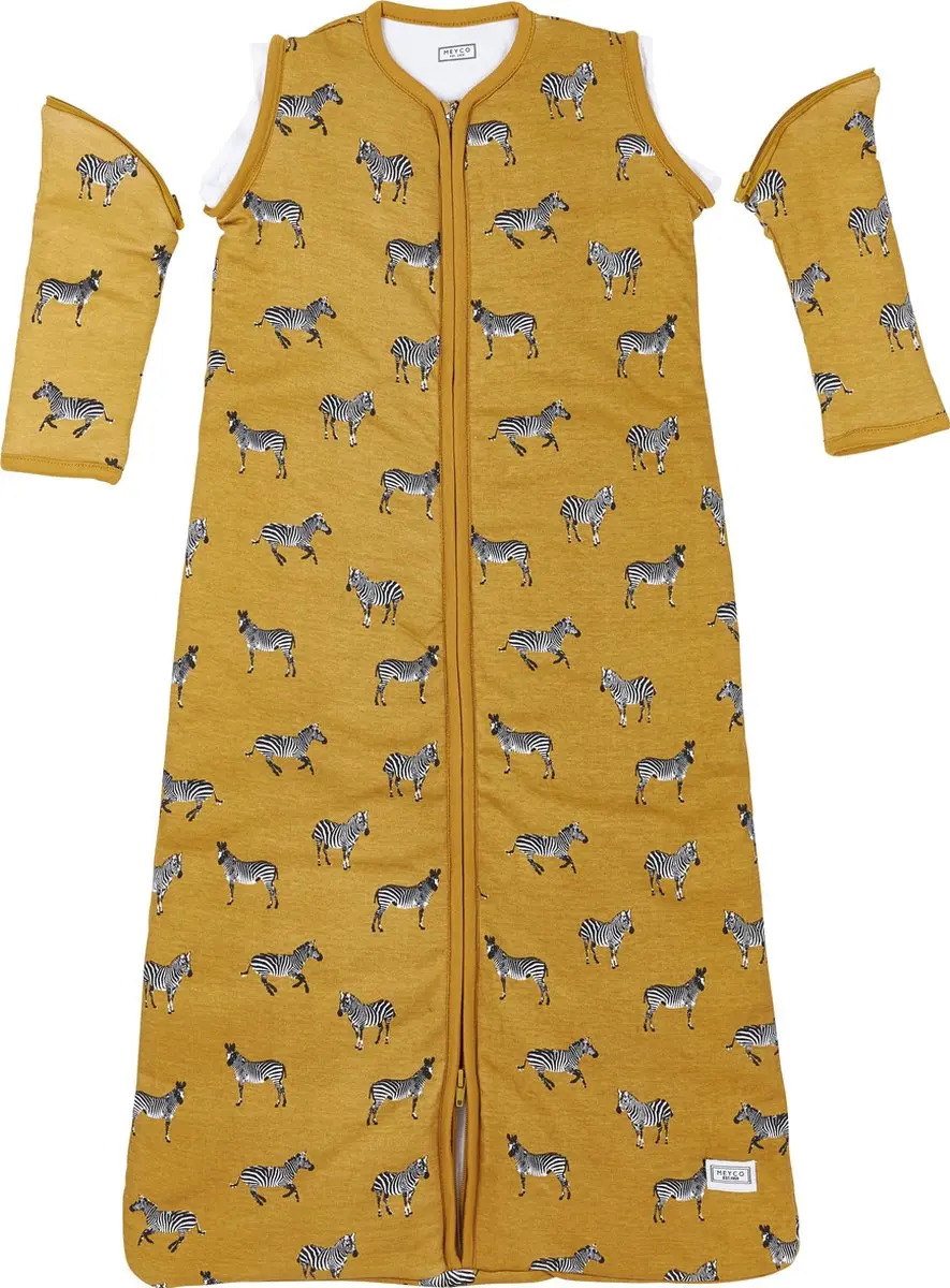 Meyco Baby Zebra Slaapzak - 70cm - Honey Gold