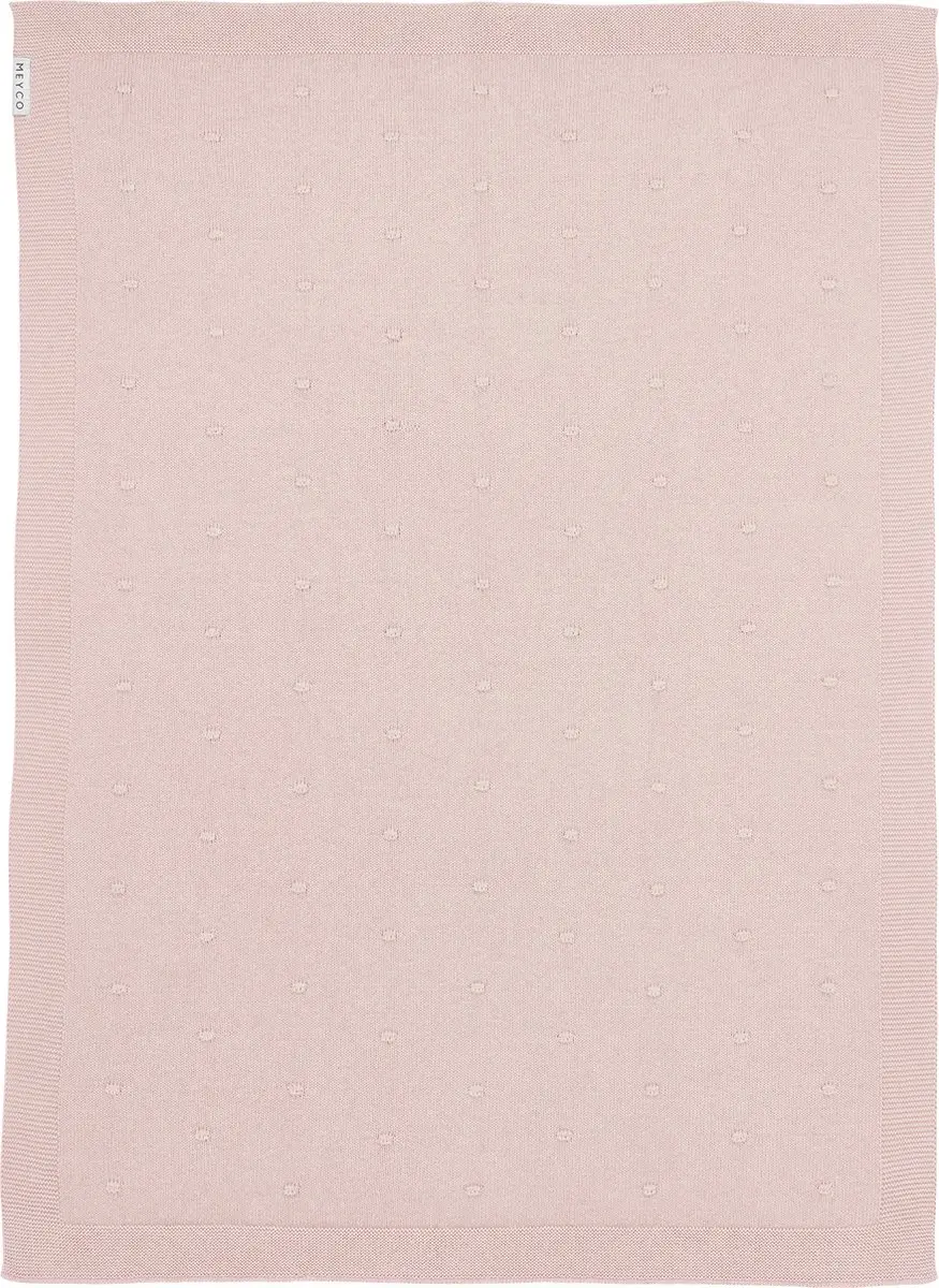 Meyco Baby Mini Knots Ledikantdeken Soft Pink 100x150cm 1.0 TOG