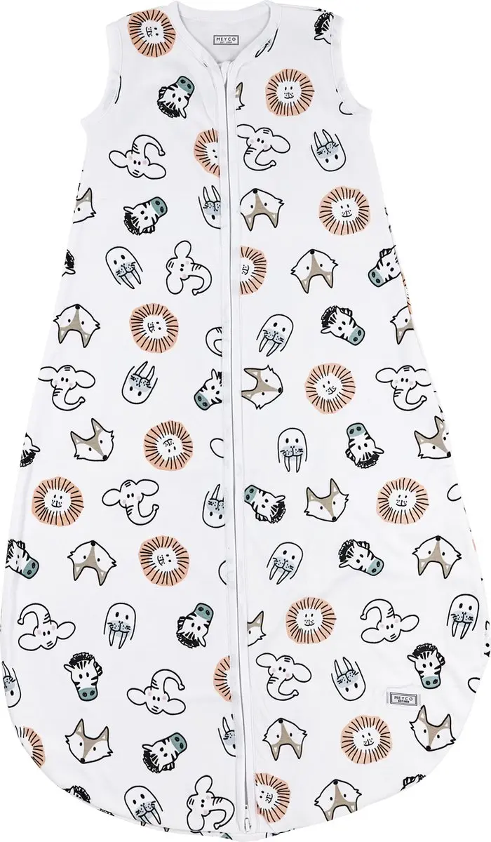 Meyco Baby Animal Zomerslaapzak 110cm - 0.5 TOG - Multicolor