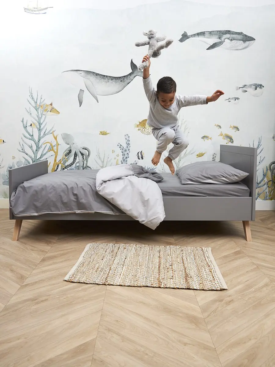 Meyco Baby Uni Hoeslaken Juniorbed - 2 Stuks 70x140/150cm - Grijs
