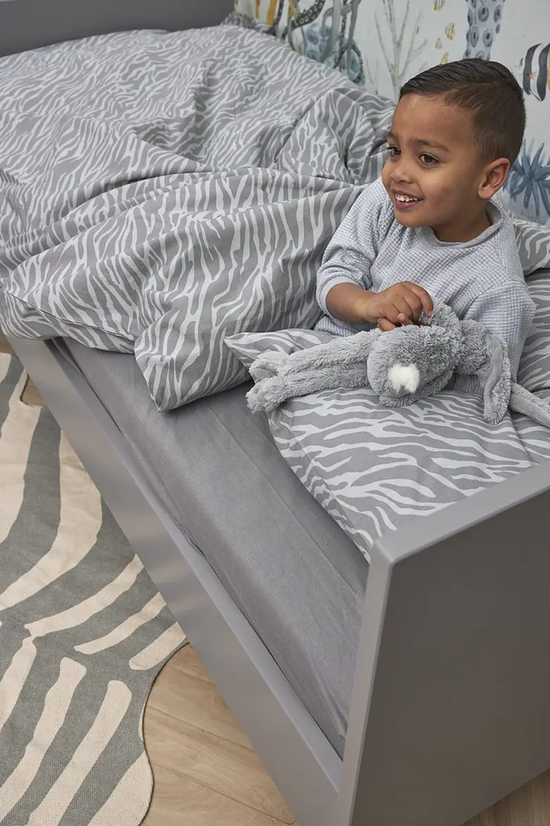 Meyco Baby Uni Hoeslaken Juniorbed - 2 Stuks 70x140/150cm - Grijs