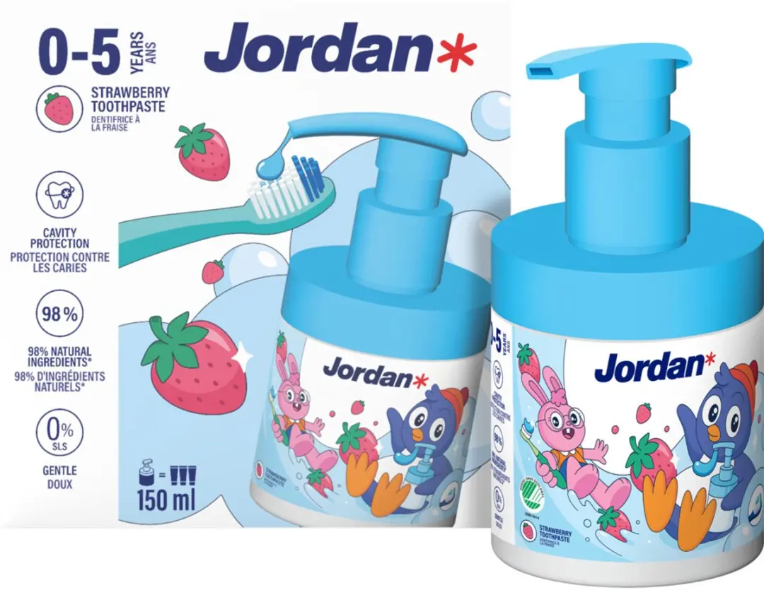Jordan Tandpasta Pomp Kids 0-5 jaar 150ml