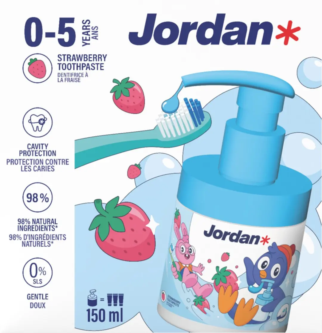 Jordan Tandpasta Pomp Kids 0-5 jaar 150ml