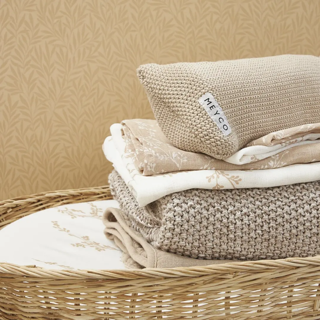Meyco Baby Branches Monddoekjes 30x30cm - 3 Stuks - Sand