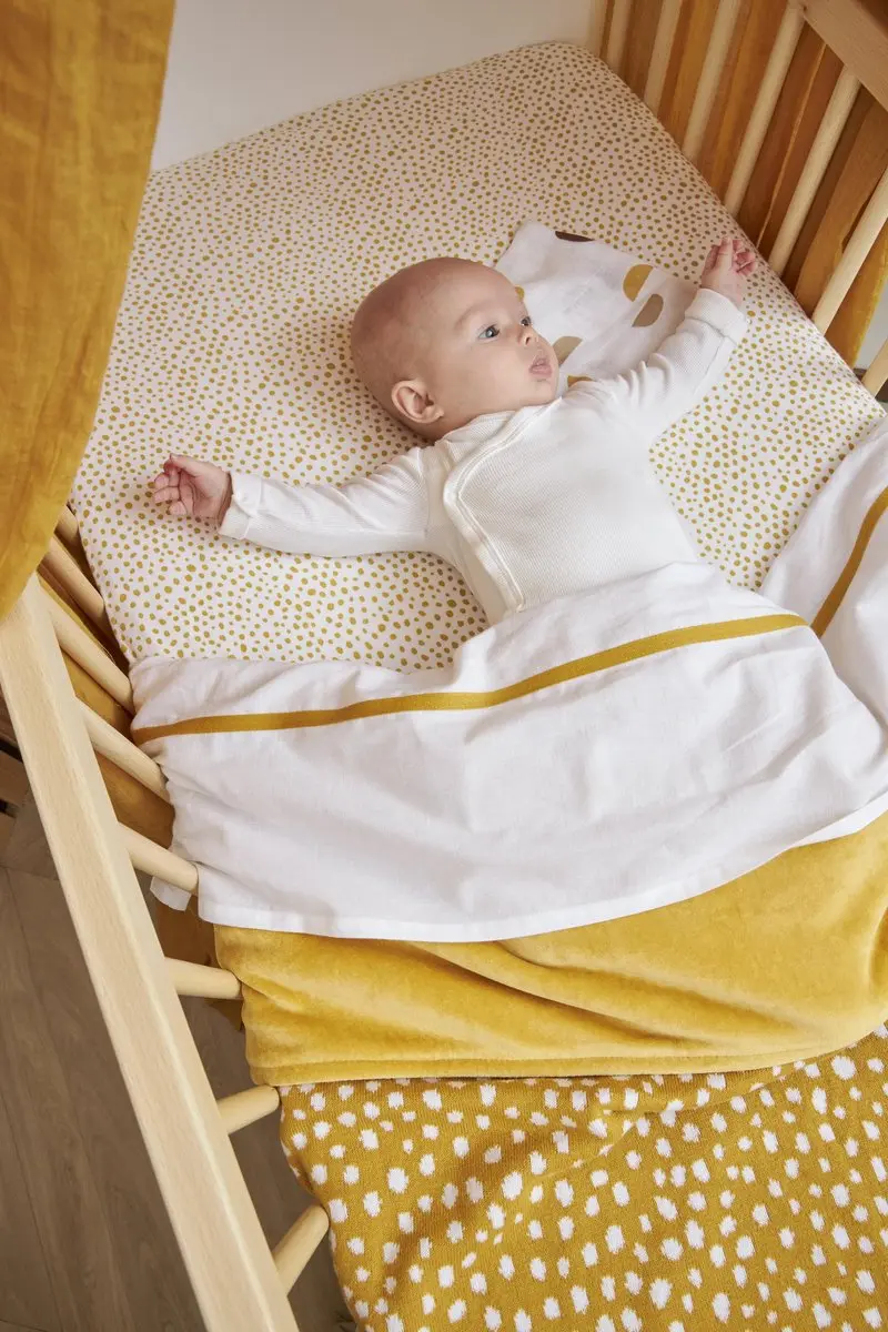 Meyco Baby Cheetah Velvet Ledikantdeken 100x150cm - Honey Gold
