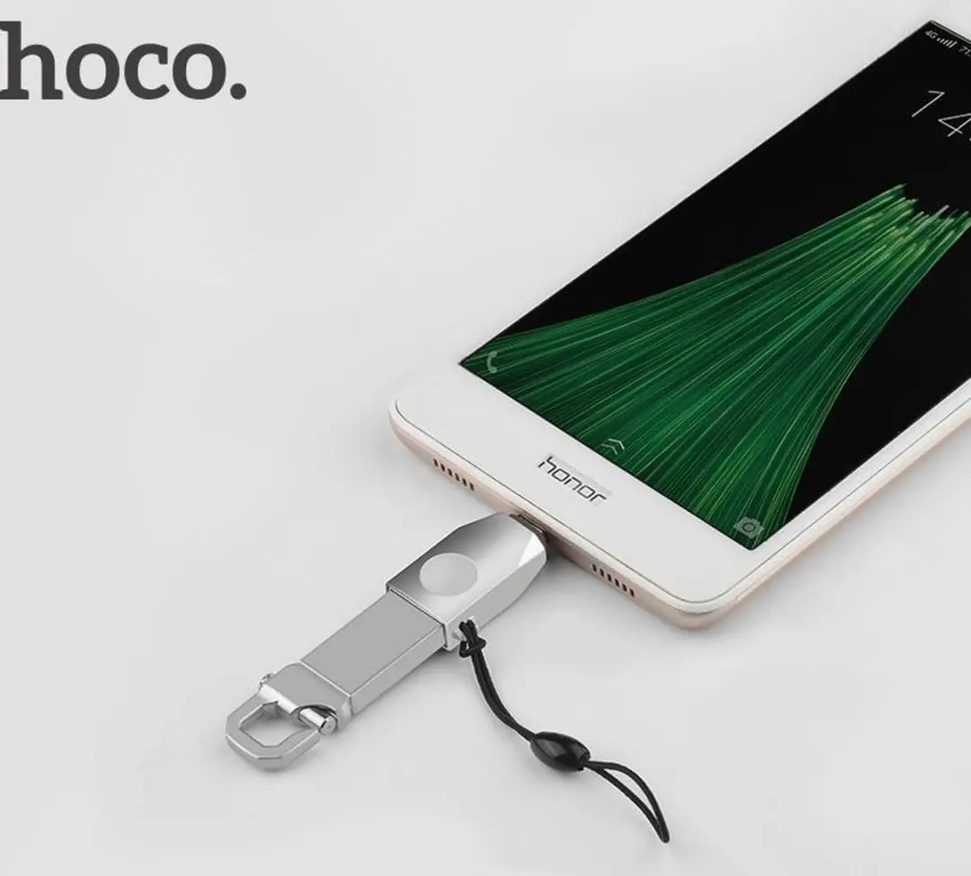 Hoco UA10 Micro-USB naar USB Adapter - OTG Support - Grijs - afbeelding 6 van 6