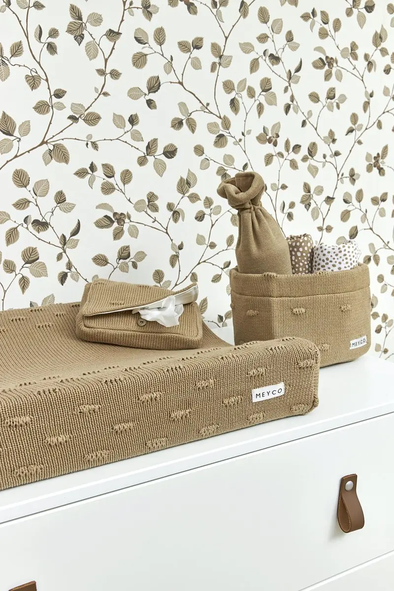 Meyco Baby Knots Aankleedkussenhoes 50x70cm - Taupe