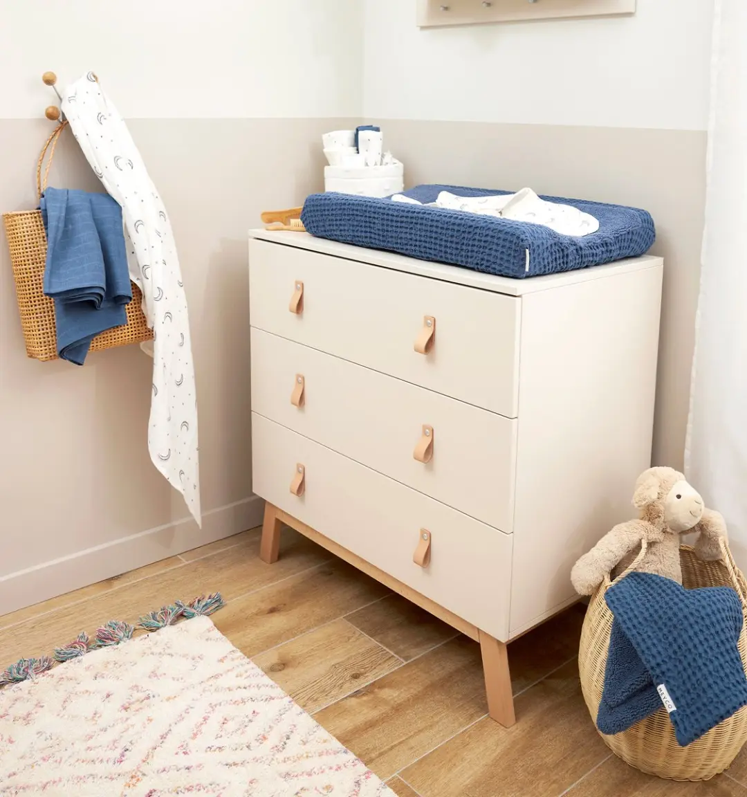Meyco Baby Moon Swaddle 2-pack - 120x120cm Indigo - afbeelding 6 van 6