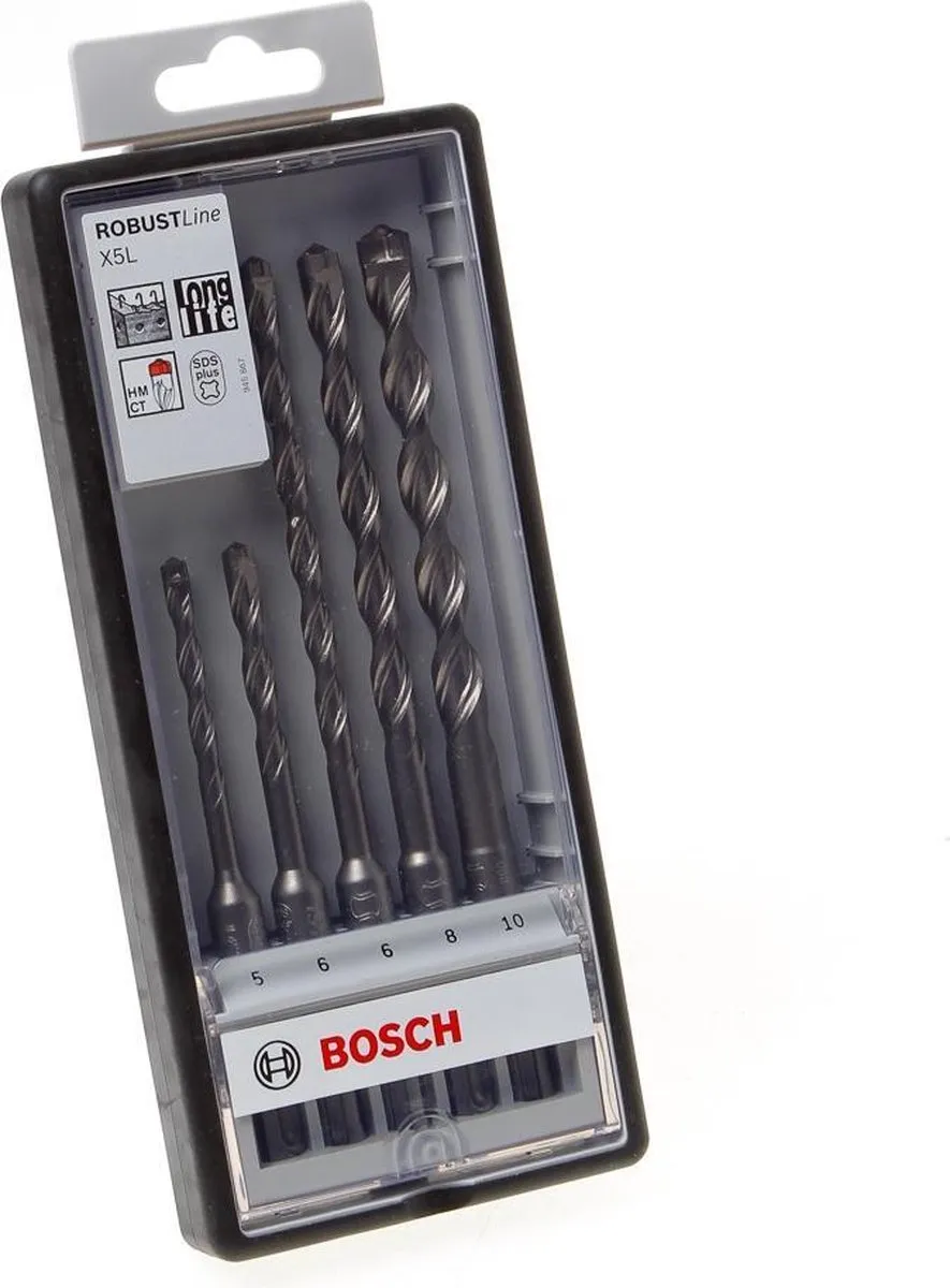 Bosch Robust Line SDS-plus Hamerborenset 5-delig