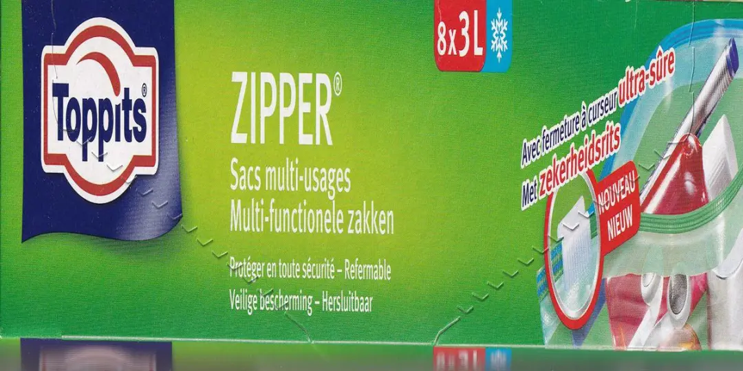 Toppits Zipper Zakken 27x24cm - 32 Stuks - Transparant