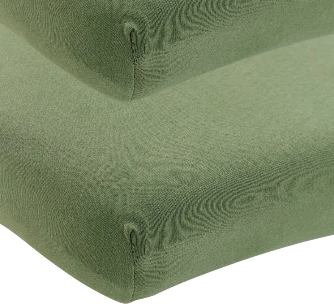 Meyco Baby Uni Hoeslaken Juniorbed - 2 Stuks 70x140/150cm - Olive Green