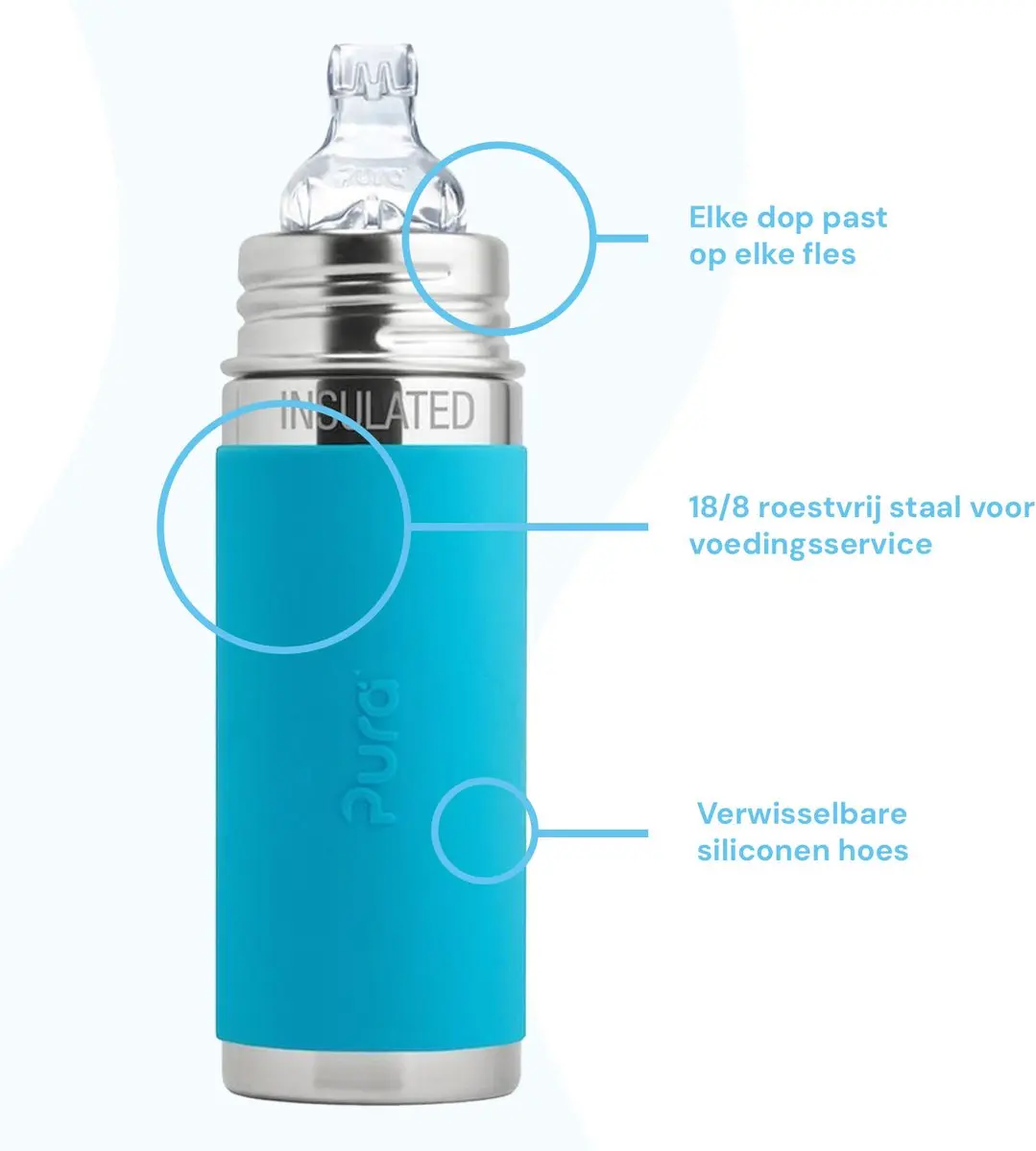 Pura Thermos Tuitfles 260ml - Aqua