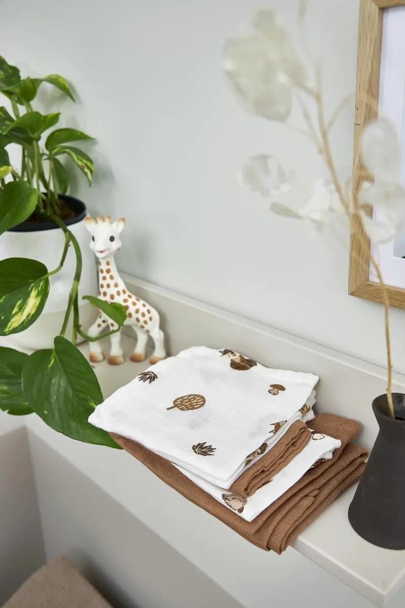 Meyco Baby Forest Animals Hydrofiele Doeken 70x70cm - 3 Stuks