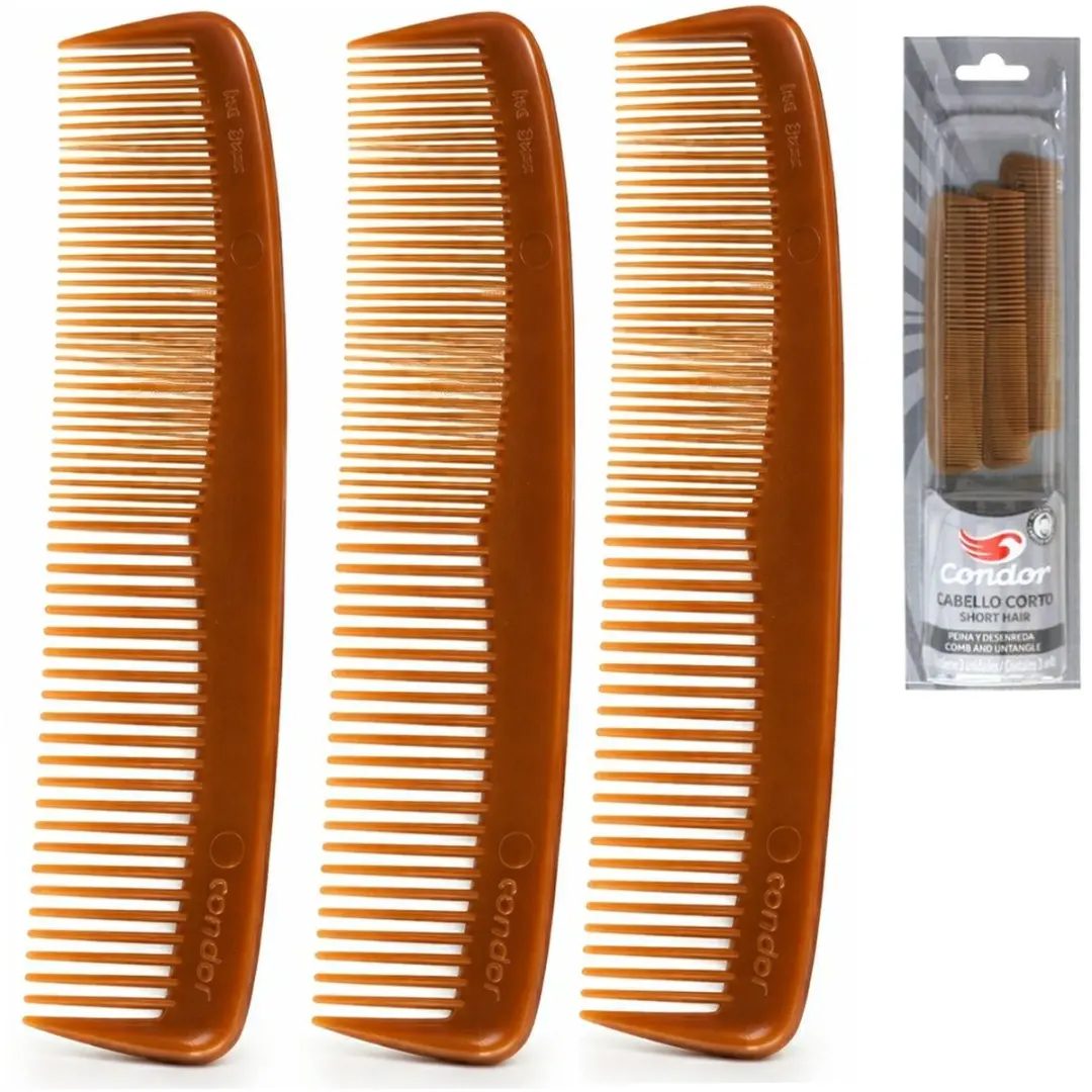 Condor Reiskammen Set - 3 Stuks - 12cm - Fijne & Grove Tanden
