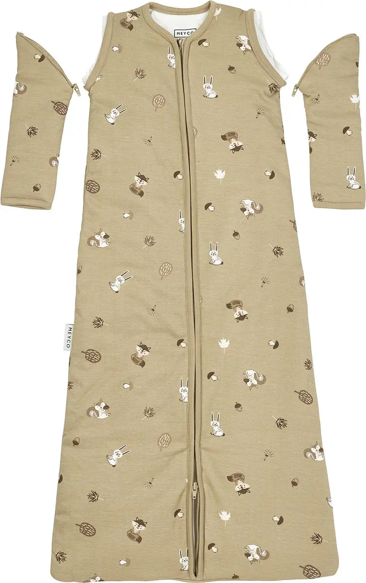 Meyco Baby Forest Animals Slaapzak 4 Seizoenen - 3.0 TOG - Sand