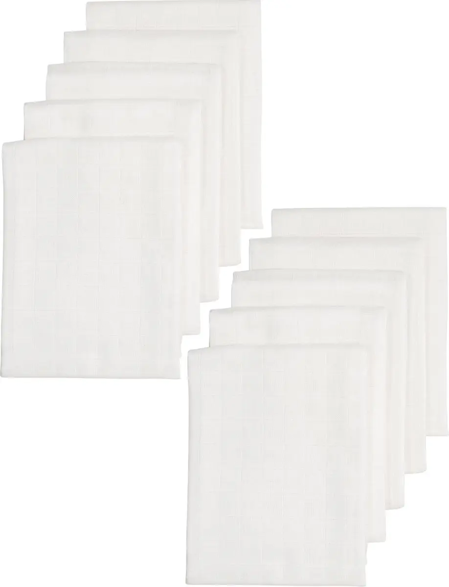 Meyco Baby Uni Hydrofiele Doeken 10 Stuks - 70x70cm