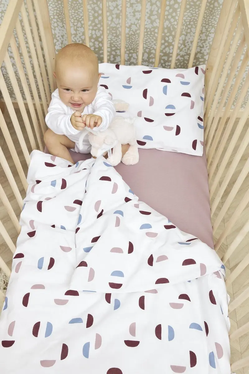 Meyco Baby Shapes Dekbedovertrek Ledikant 100x135cm - Lilac