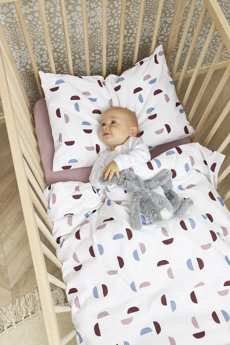 Meyco Baby Shapes Dekbedovertrek Ledikant 100x135cm - Lilac