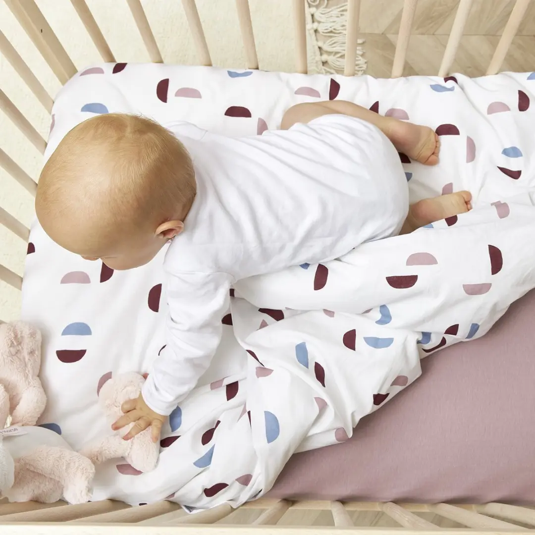 Meyco Baby Shapes Dekbedovertrek Ledikant 100x135cm - Lilac - afbeelding 6 van 6