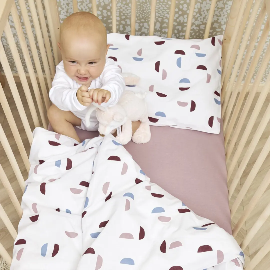 Meyco Baby Shapes Dekbedovertrek Ledikant 100x135cm - Lilac