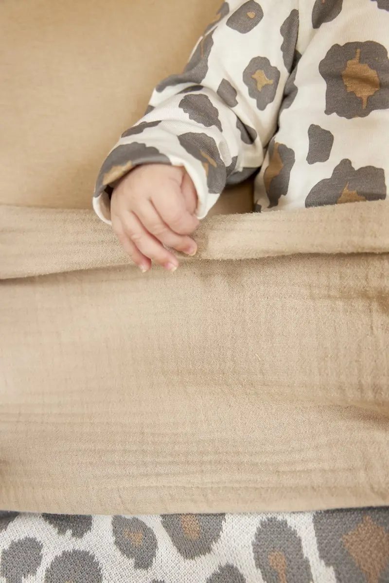 Meyco Baby Uni Ledikantlaken 100x150cm - Sand - 0.3 TOG