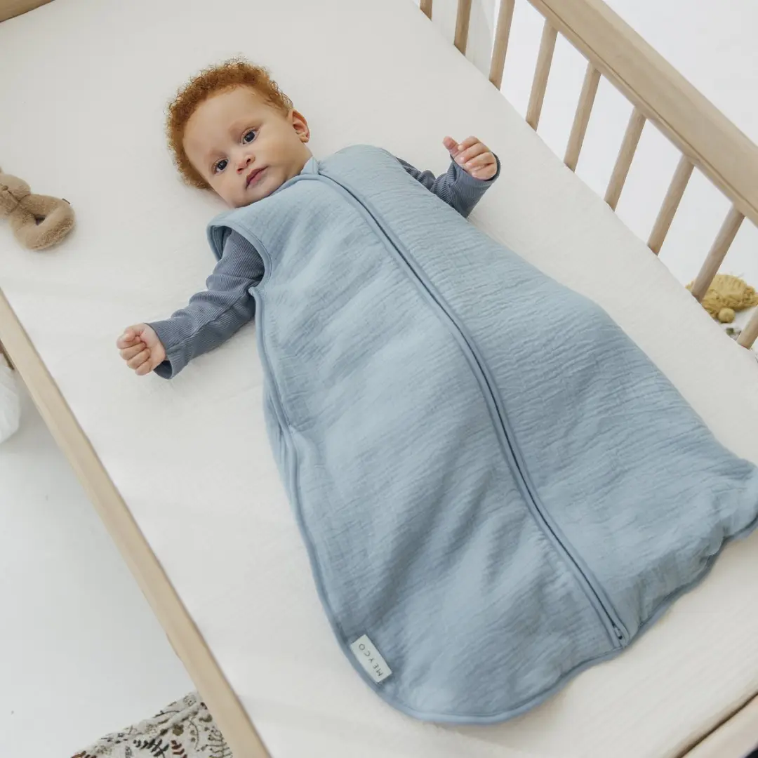 Meyco Baby Uni Baby Slaapzak Gevoerd 70cm - 2.0 TOG - Jeans Blue