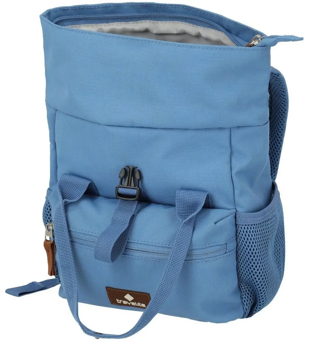 Travelite Basics Short Handle Rollup Rugzak - 1 Vak - Blauw