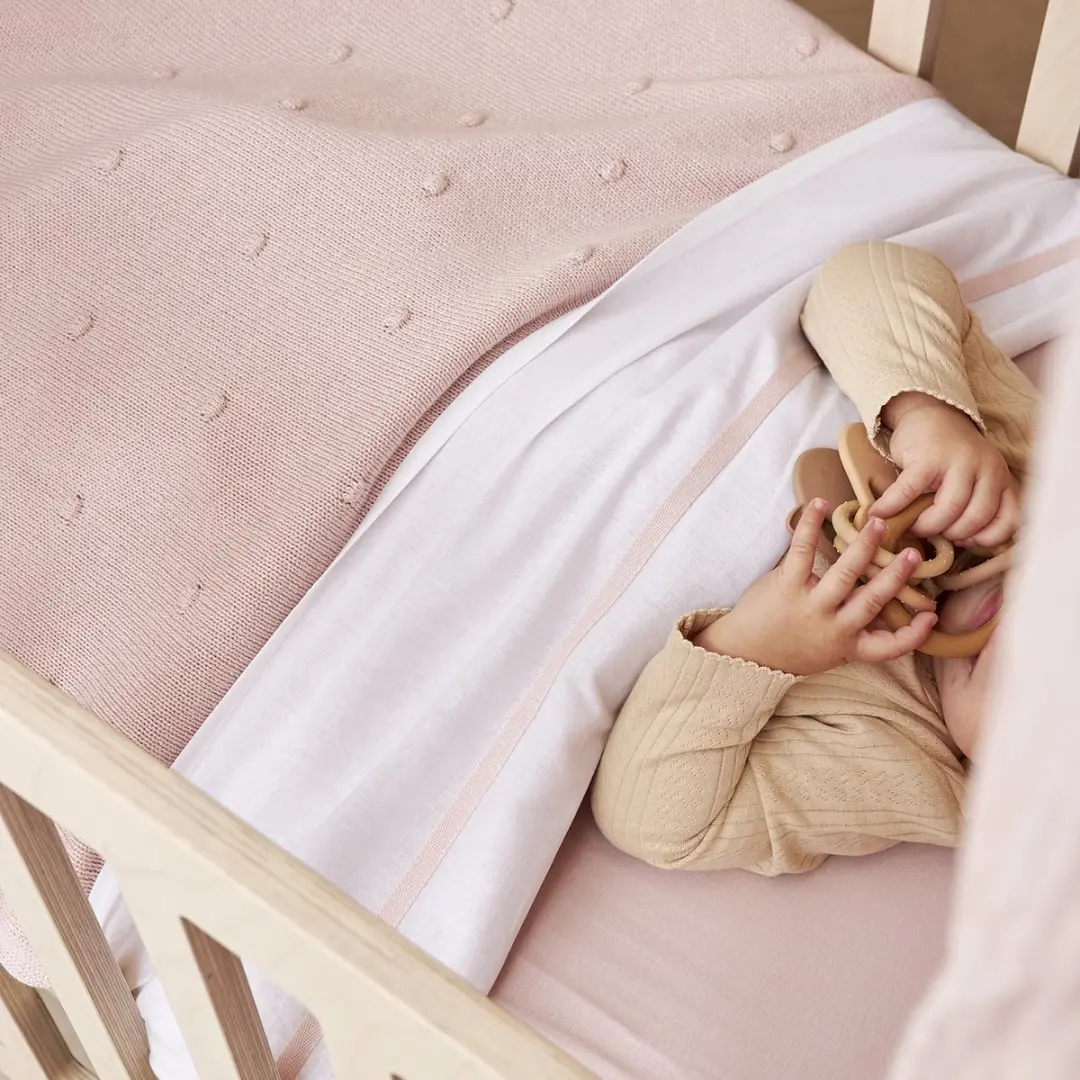 Meyco Baby Uni Hoeslaken Ledikant - 60x120cm - Soft Pink - afbeelding 6 van 6
