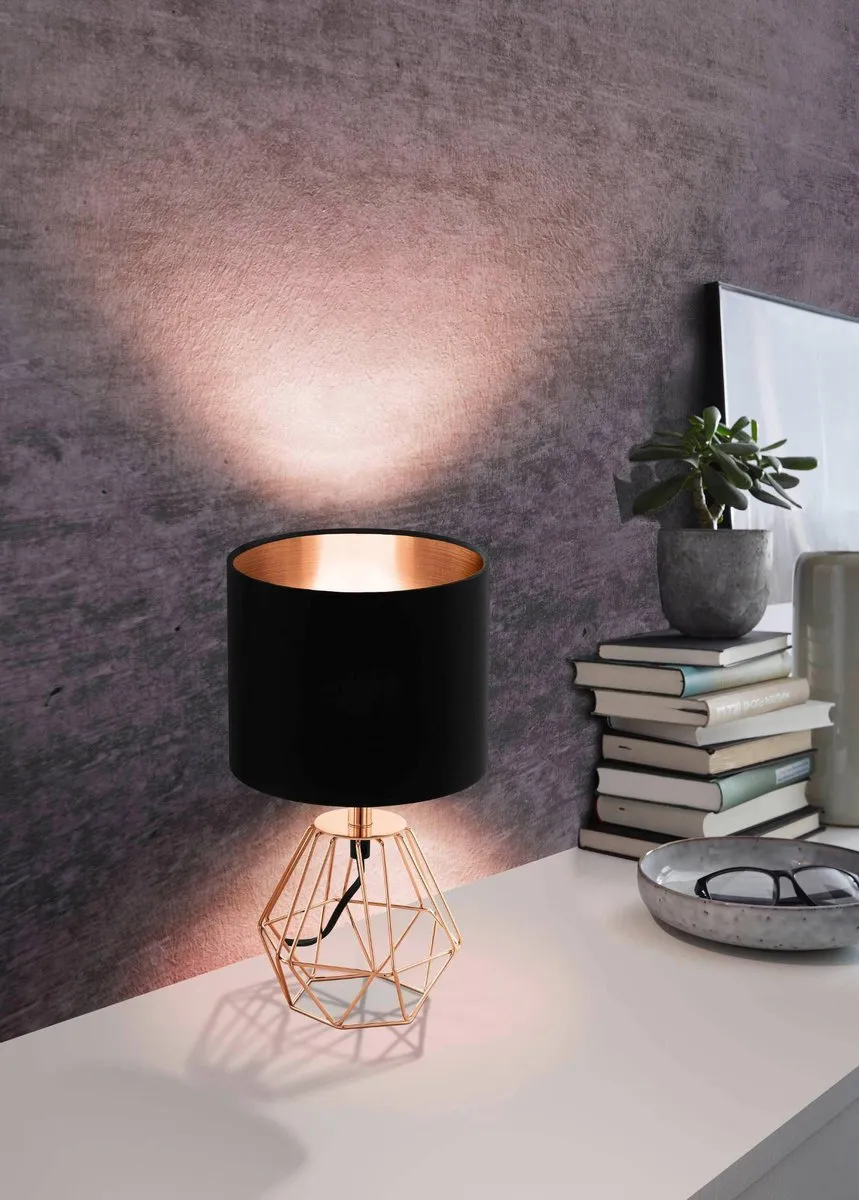 Eglo Carlton 2 Tafellamp - 30,5 cm - Koper/Zwart - afbeelding 6 van 6