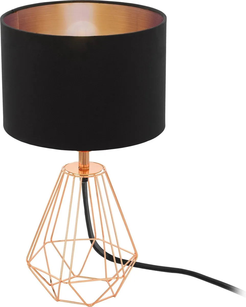Eglo Carlton 2 Tafellamp - 30,5 cm - Koper/Zwart