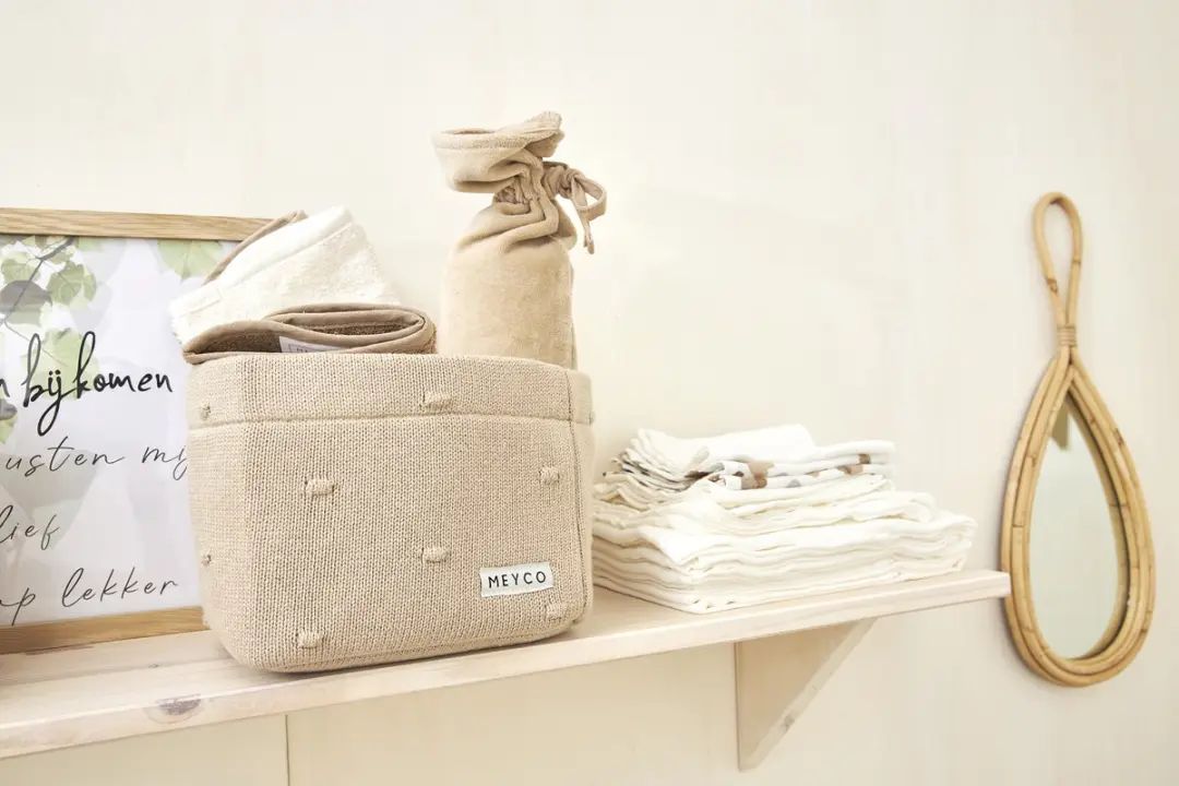 Meyco Baby Mini Knots Commodemandje 8L - Sand