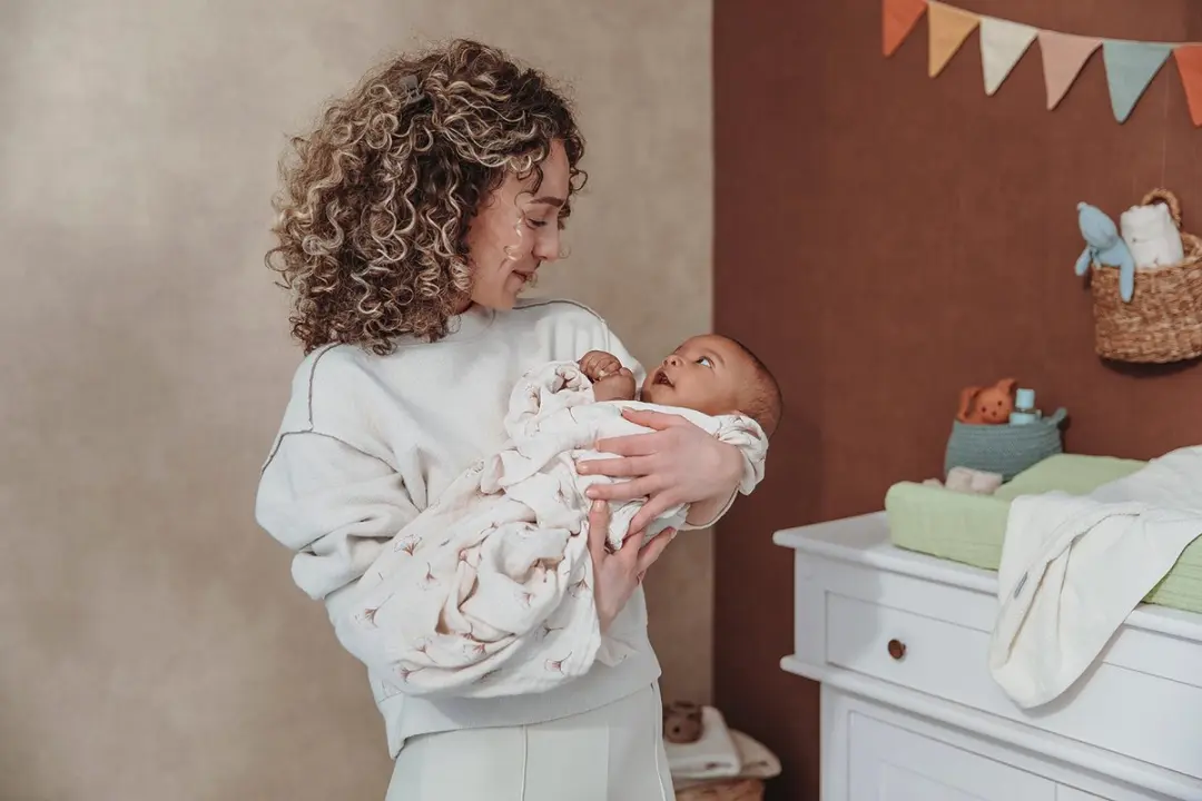 Meyco Baby Ginkgo Swaddle 2-pack - 120x120cm - Soft Sand
