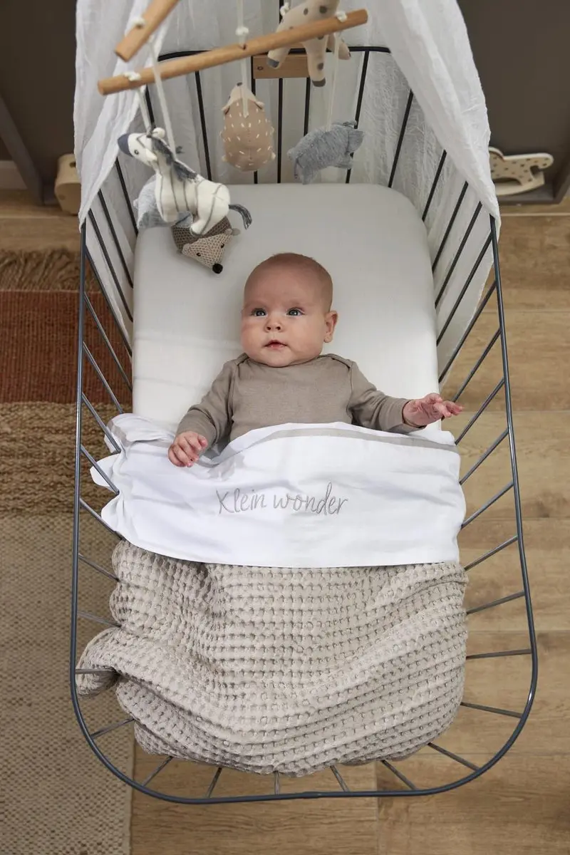 Meyco Baby Klein Wonder WiegLaken 75x100cm - Greige