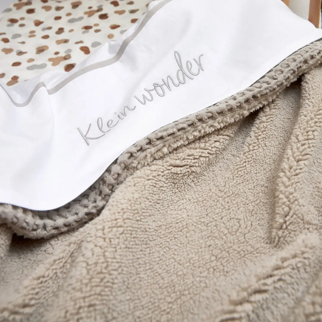 Meyco Baby Klein Wonder WiegLaken 75x100cm - Greige - afbeelding 6 van 6