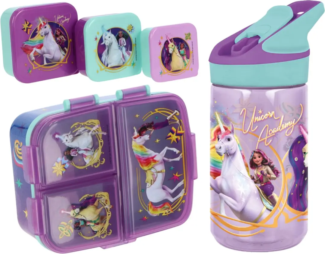 Unicorn Academy Lunchset Meerkleurig