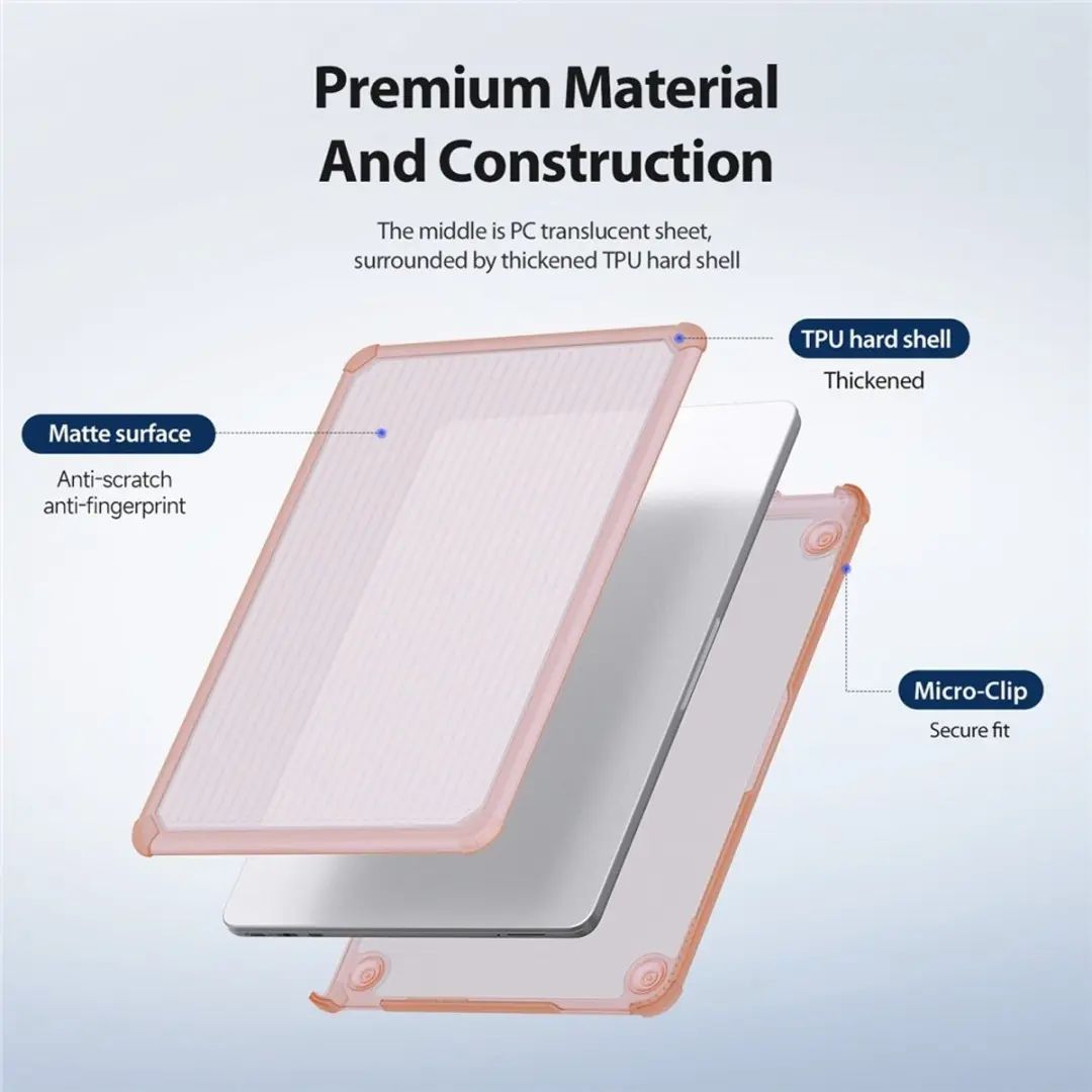 Dux Ducis Neo Armor Pattern MacBook Hoes - Roze - 8721389806787