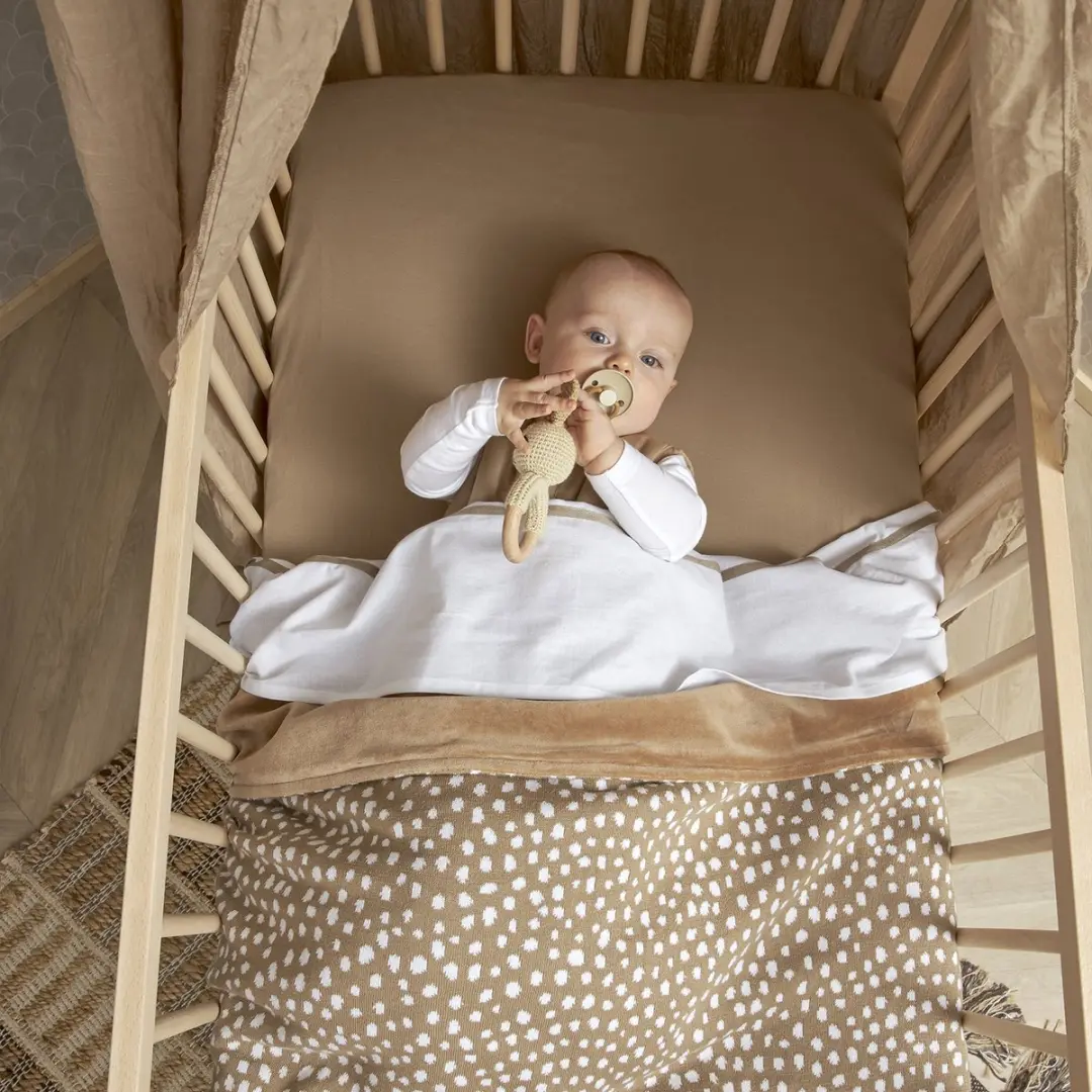 Meyco Baby Bies Wieglaken Taupe 75x100cm