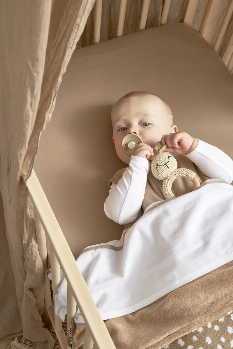 Meyco Baby Bies Wieglaken Taupe 75x100cm