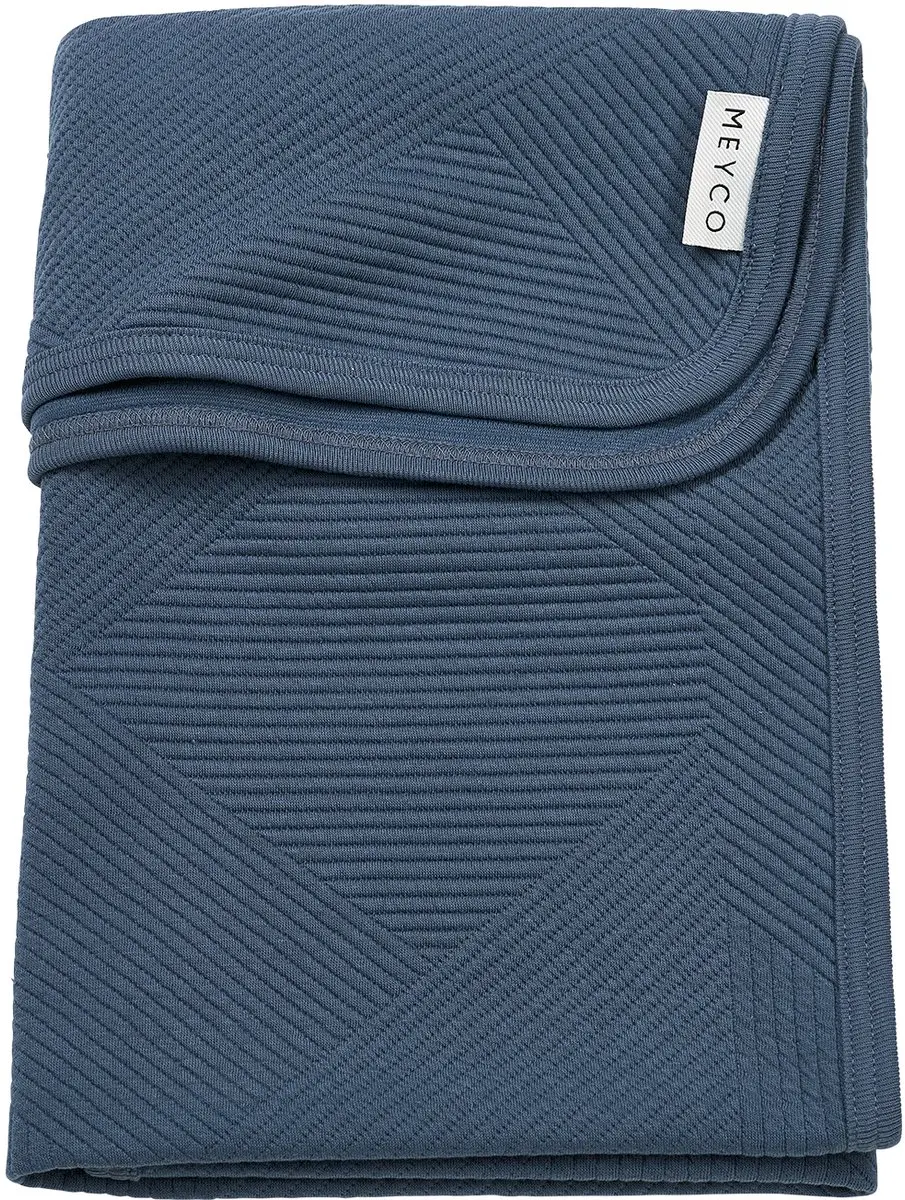Meyco Baby Jacquard Deken Indigo 100x150cm - 0.5 TOG
