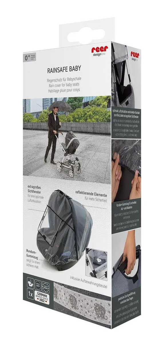 Reer DesignLine RainSafe Baby Regenhoes - Antraciet