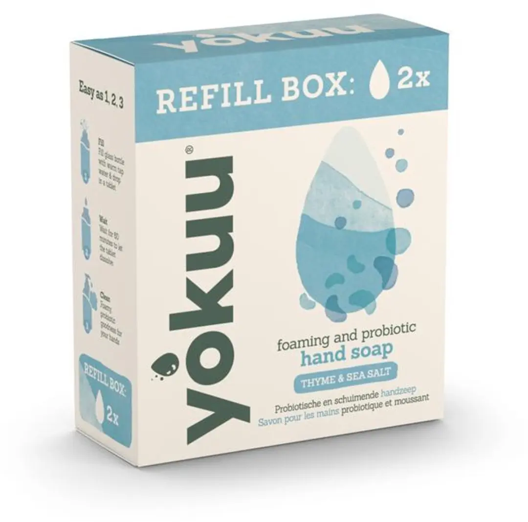 Yokuu Handzeep Thyme & Sea Salt Refill 600ml - 2 Stuks