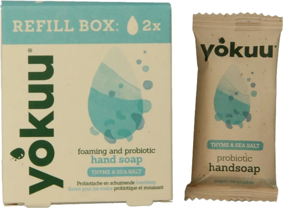Yokuu Handzeep Thyme & Sea Salt Refill 600ml - 2 Stuks
